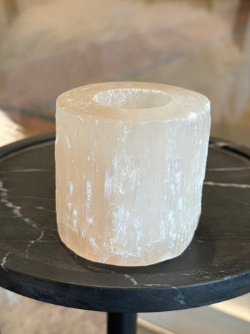 Selenite Candle Holder