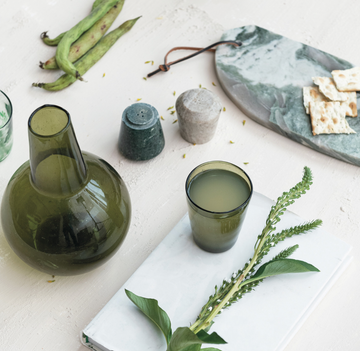 Recycled Glass Carafe & Drinking Glass