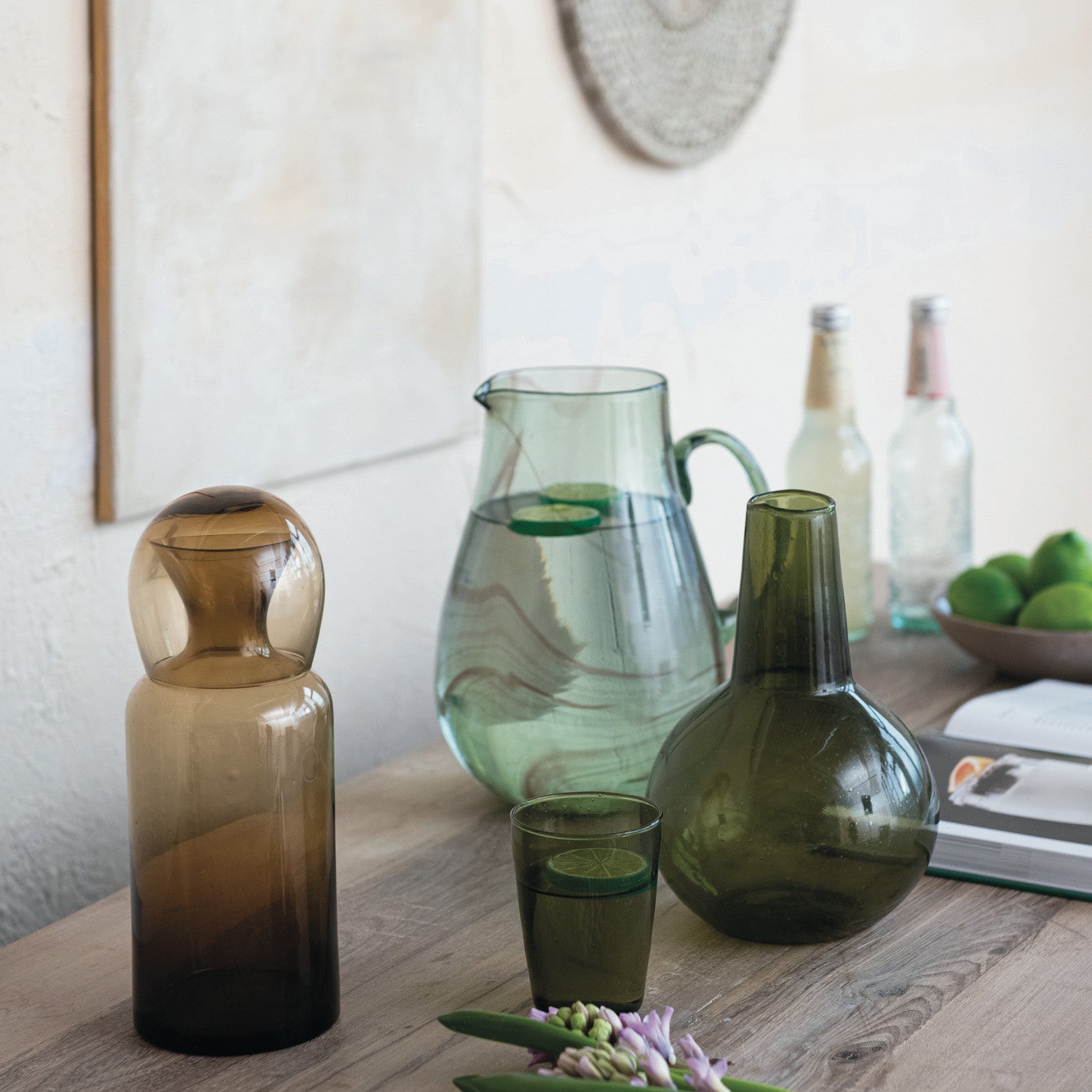 Carafe with Glass - Amber