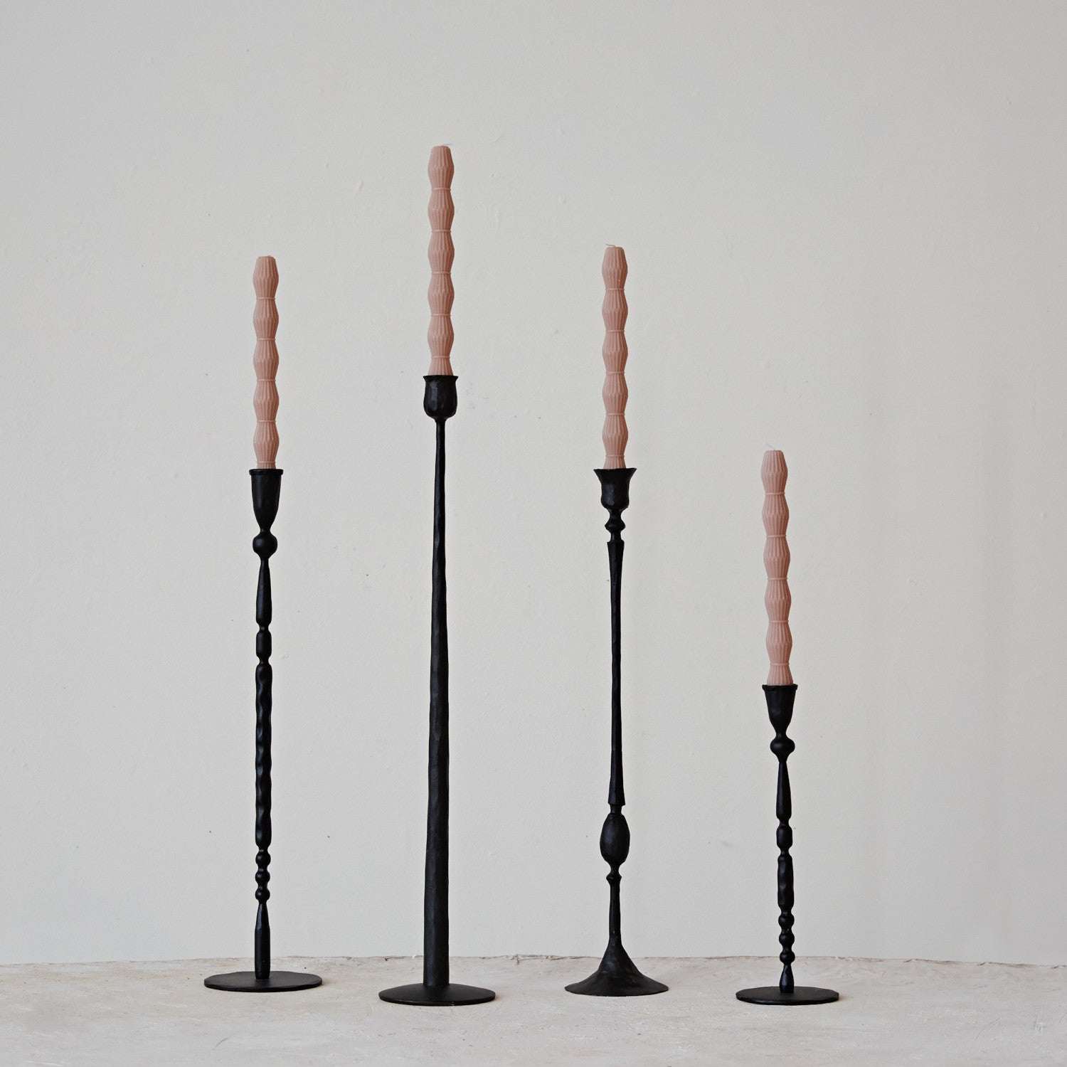 Hand Forged Iron Candle Stick - 24"