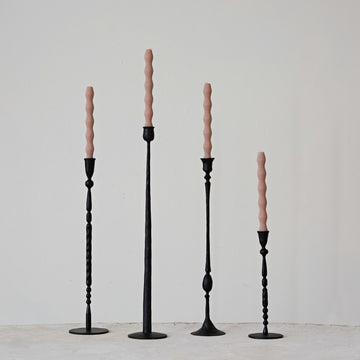 Hand Forged Iron Candle Stick - 24"